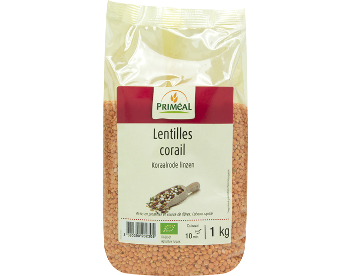 PRIMEAL Lentilles Corail 5 kg