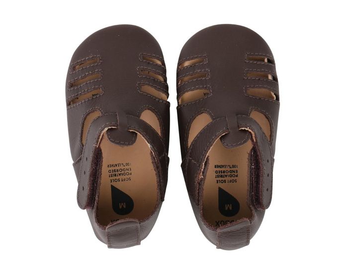 BOBUX Chaussons en cuir Bobux soft soles - Sandale brun