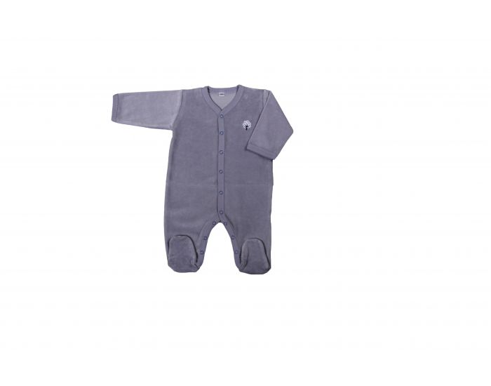 EVEIL ET NATURE Pyjama Velours - 100% Coton Bio - Ocan