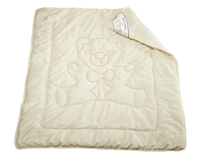 SALING Couette Enfant en Laine et Coton Bio - 100 x 135 cm - Fine