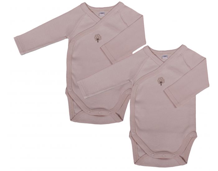 EVEIL ET NATURE Lot de 2 Bodys - Beige