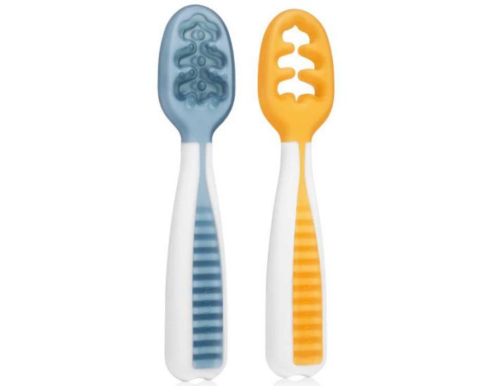 NUM NUM Lot de 2 Pr�-cuill�res Bleu et Orange