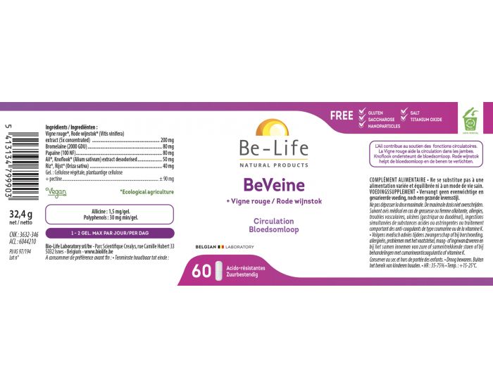 BE-LIFE BeVeine - 60 Glules