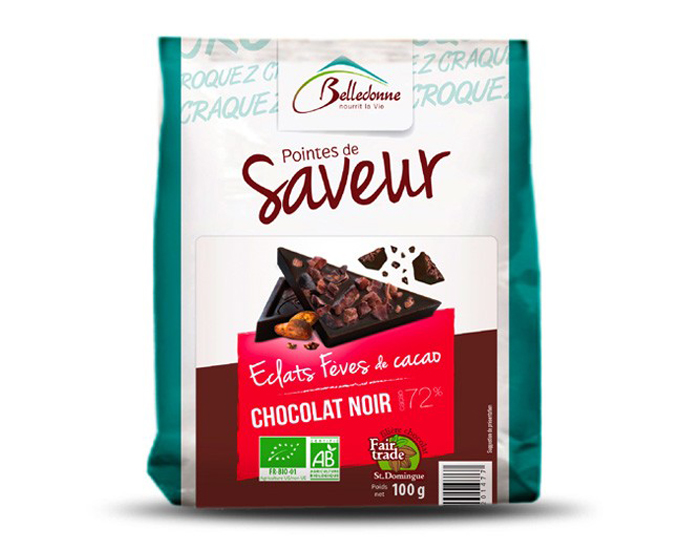 BELLEDONNE Pointes de Saveurs - Chocolat Noir Fves de Cacao - 100 g