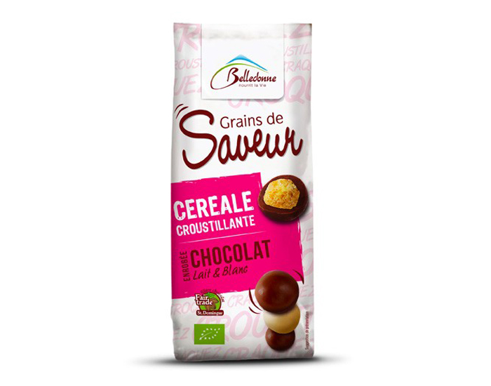 BELLEDONNE Grains de Saveurs Lait et Blanc - Crales Croustillantes - 130 g