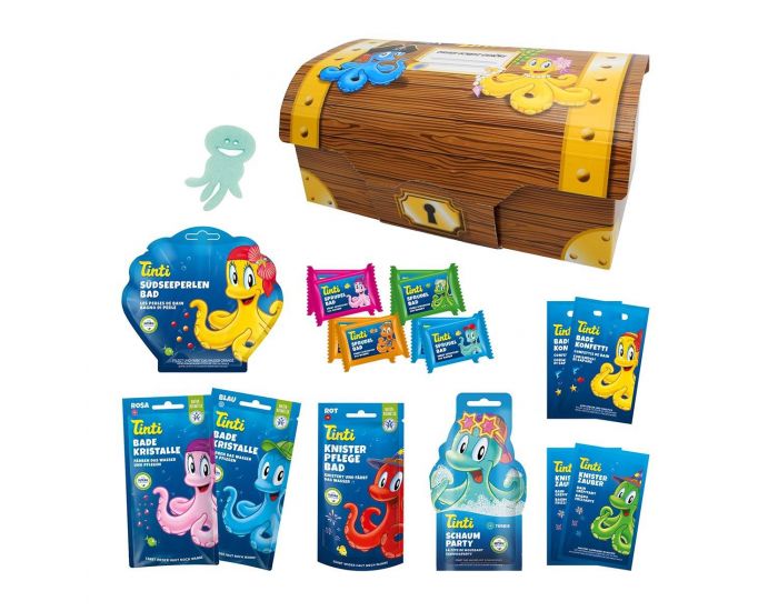 TINTI Grand Coffre au Tr�sor pour le Bain - 18 articles