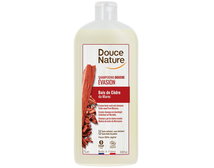 DOUCE NATURE Shampooing Douche Evasion Bois de Cèdre - 1L