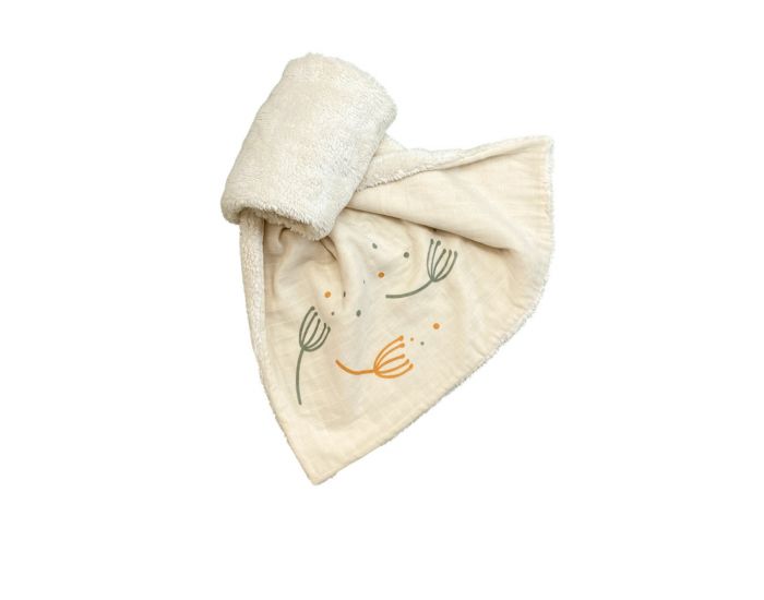 PITIGIA Couverture en Peluche de Coton Bio Fleurs