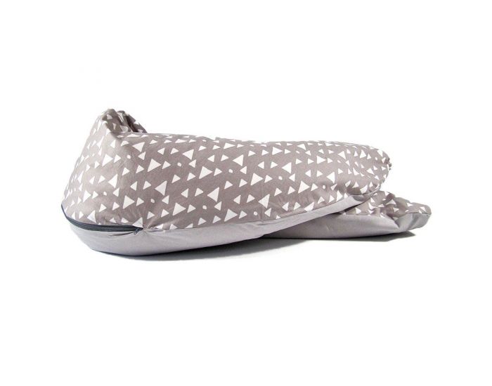 LES BABILLEUSES Coussin de maternit Georges - Triangles gris