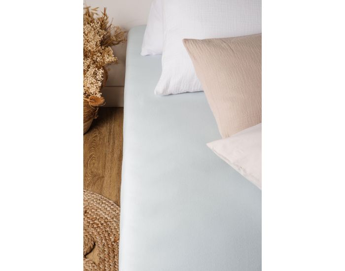 KADOLIS Drap Housse Coton Bio - Enfant Gris Perle