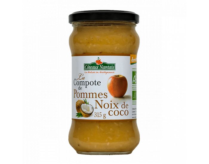 COTEAUX NANTAIS Compote Pommes Noix De Coco Demeter - 315g 