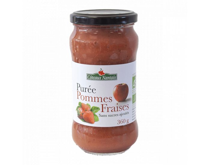 COTEAUX NANTAIS Pur�e Pommes Fraises Bio - 360g 