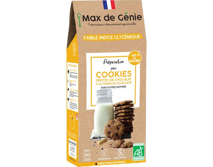 MAX DE GENIE Pr�paration Bio IG Bas - Cookies P�pites de Chocolat - 320g