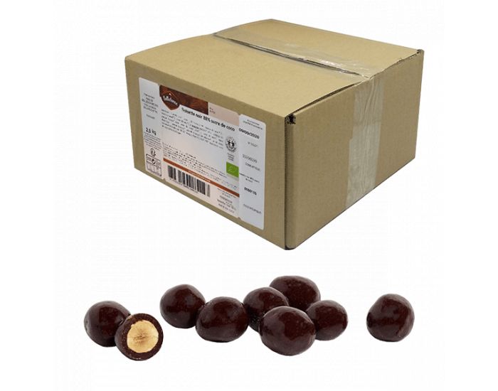 BELLEDONNE Noisettes Chocolat Noir 88% Sucre de Coco Bio Vrac - 2 kg