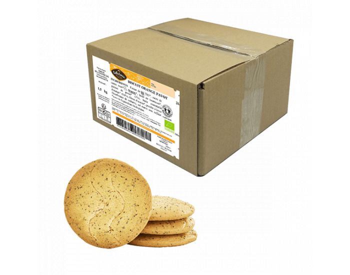 BELLEDONNE Biscuit Orange et Graines de Pavot Bio Vrac - 1.5 kg