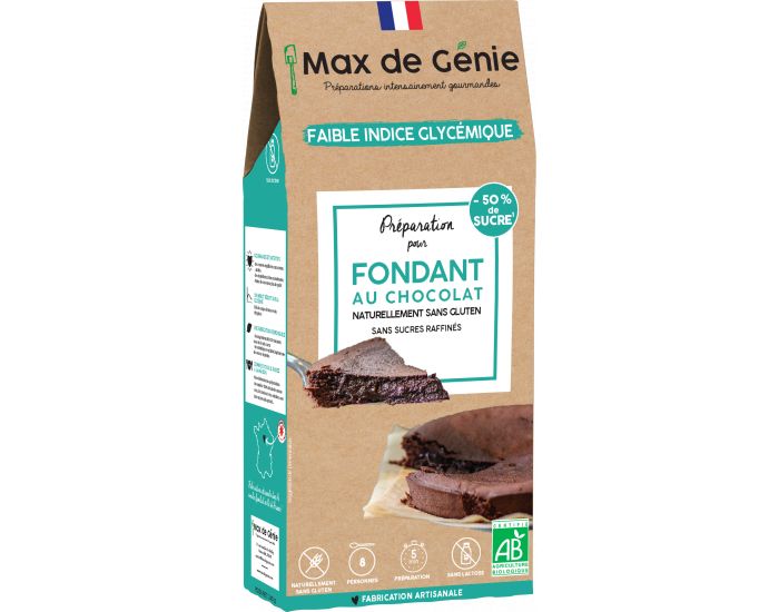 MAX DE G�NIE Pr�paration Bio IG Bas - Fondant Chocolat Sans Gluten- 340g