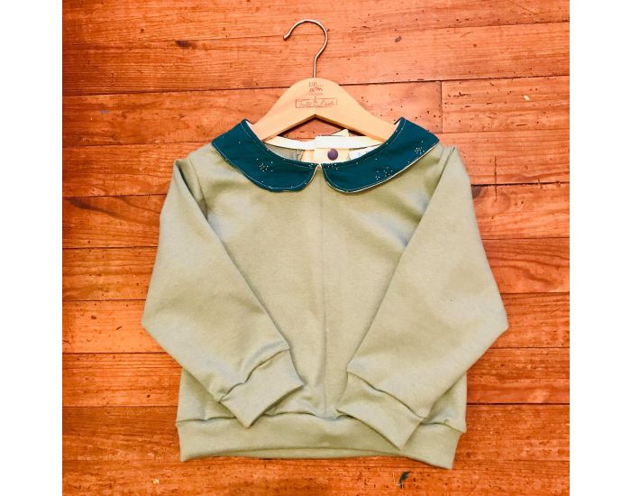  MA TERRE ET MOI Sweat Col Claudine Coton Bio Et Recycl� Fait Main - Belle Nuit