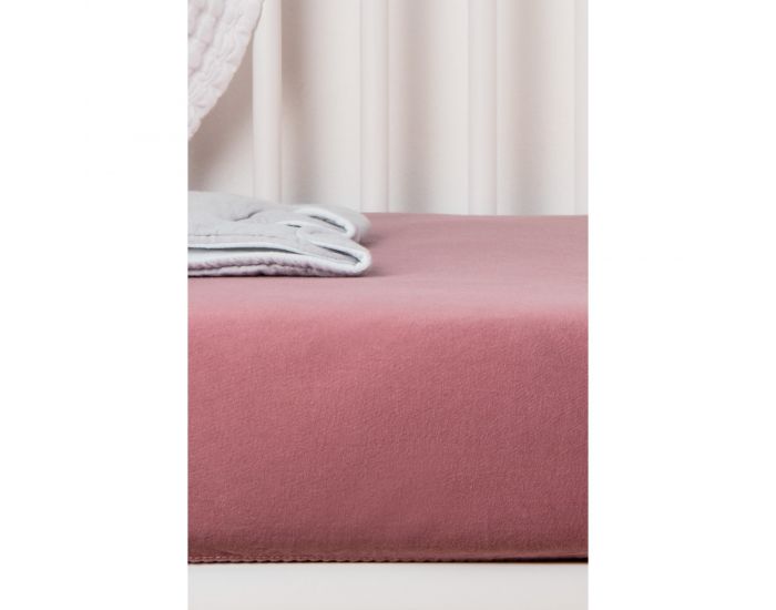 KADOLIS Drap Housse en Coton Bio - Lit B�b� - Bois de Rose