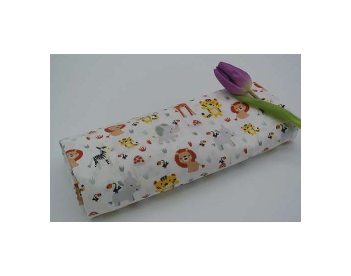 LES DRAPS DE MONIQUE Drap Housse - Petits Animaux jungle