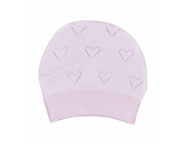 SEVIRA KIDS Bonnet Fine Maille En Tricot De Coton Biologique LIANA - Rose