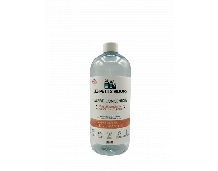 LES PETITS BIDONS Bidon Vide Lessive Concentr�e Fleurs Blanches - 1L