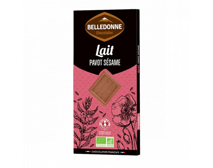 BELLEDONNE Tablette Lait Pavot S�same Bio - 100 g