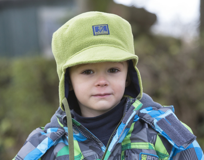 PICKAPOOH Casquette Bb Carl en Polaire de Laine - Vert
