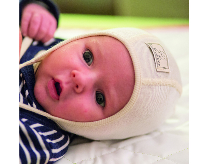 PICKAPOOH Bonnet B�b� Laine et Soie Mini - Ecru