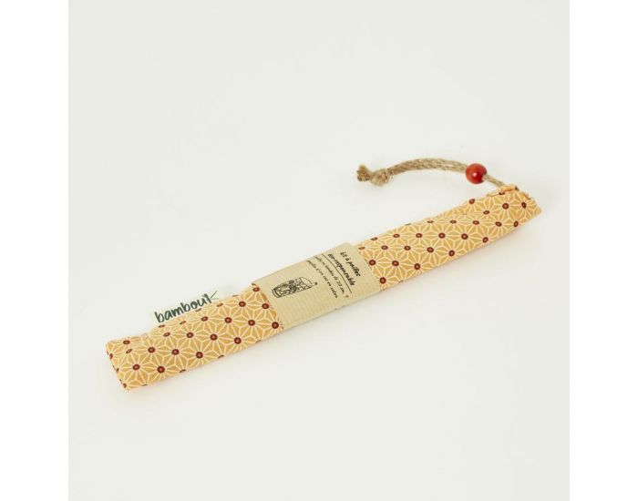 BAMBOUK Petit Kit Color Avec Pailles En Bambou - 2 grandes pailles + 1 goupillon