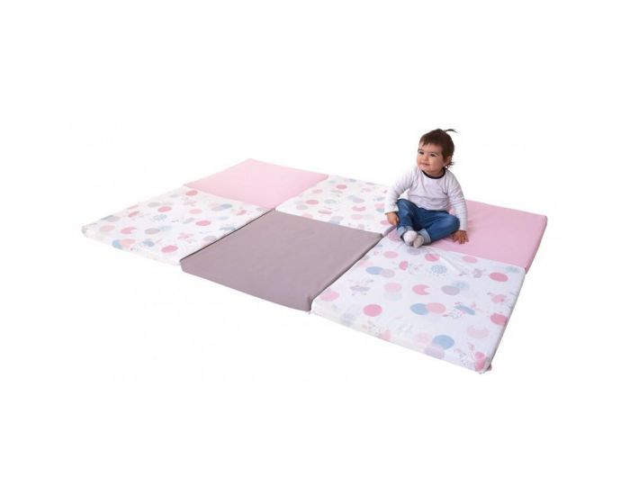TIN�O Grand Tapis d'Eveil Pliable 180x120 - Rose