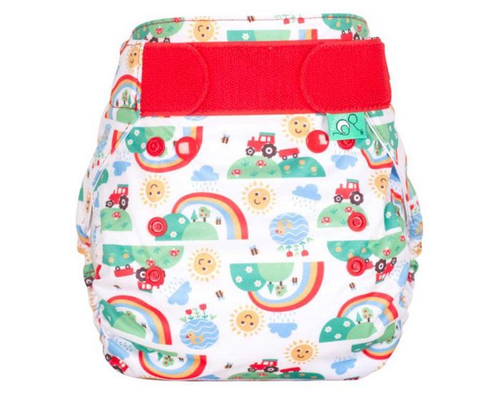 TOTS BOTS Couche Lavable TE2 - PEENUT - Taille Unique (3.5-15kg) - Happy Days