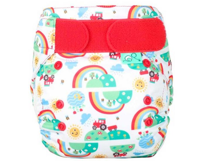 TOTS BOTS Couche Lavable TE1 - Easyfit - Taille Unique (3.5-15kg) - Happy Days