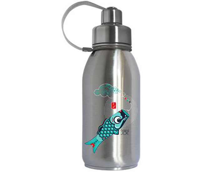 GASPAJOE Gourde Inox Isotherme Familiale Friendly - Poisson - 700 ml 