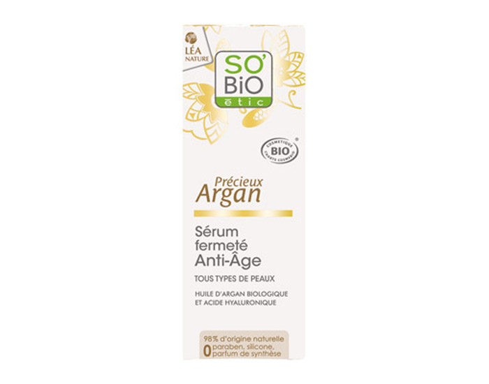 SO'BIO S�rum Fermet� Anti-�ge � l'Argan Bio - 30 ml