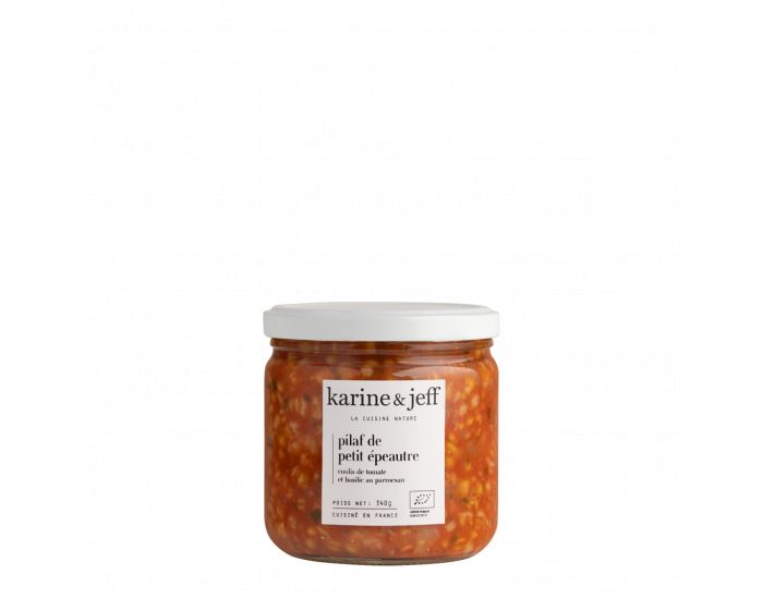 KARINE & JEFF Pilaf De Petit Epeautre - Coulis De Tomates, Basilic Et Parmesan - 340g