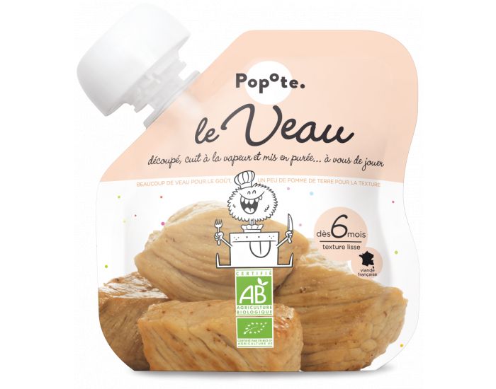 POPOTE Le Veau - Lot de 10 Gourdes - Ds 6 mois
