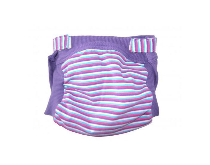 P'TITS DESSOUS Couche Lavable Hybride - Petit Pea - Rayures Violettes - TE3