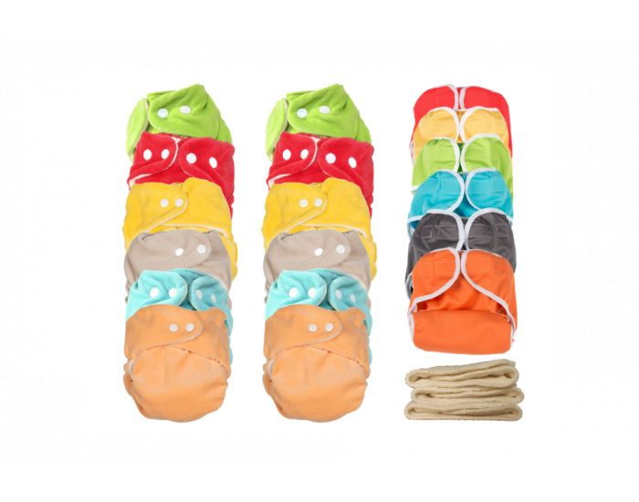 P'TITS DESSOUS Pack Complet de Couches Lavables - So Bamboo - Taille Unique (3-15 kg)