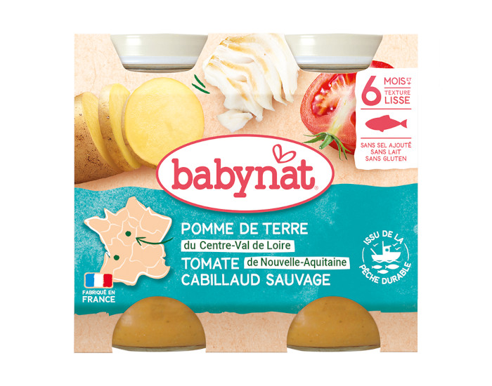 BABYNAT Petits Pots Menu du Jour - 2 x 200g - Ds 6 Mois