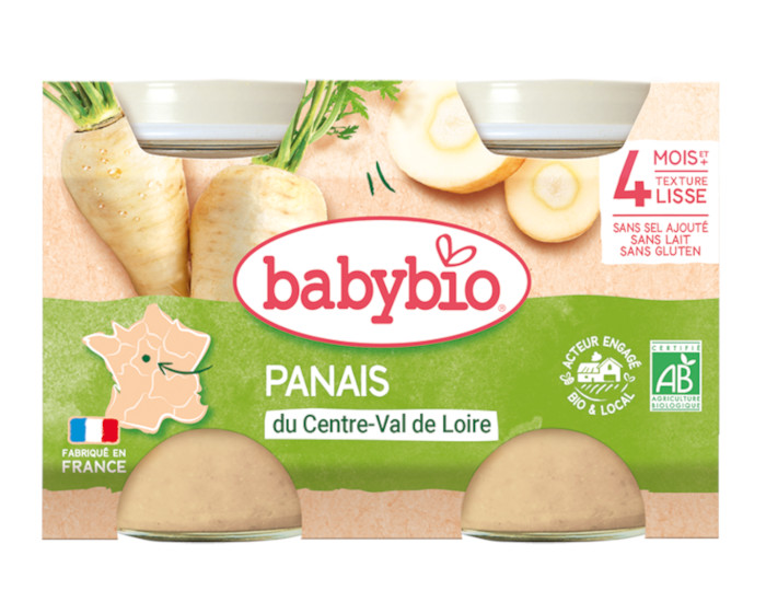 BABYBIO Mes Lgumes - 2x130g Panais - 4 mois