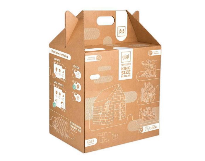 GIGI Blocs De Construction - Kit Cabane En Carton Recycl� - D�s 3 ans