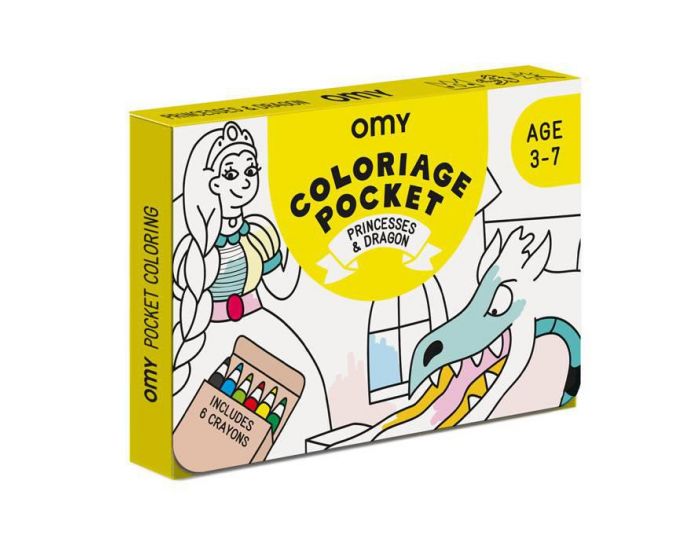 OMY Coloriage Pocket - Princesses & dragons - Omy