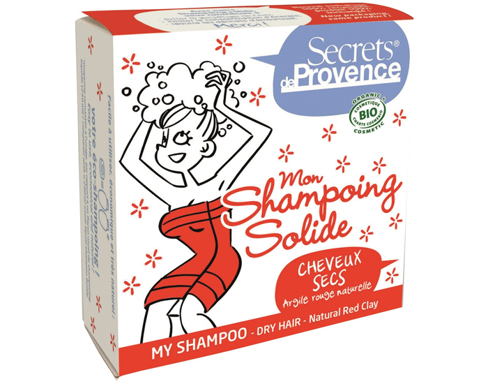 SECRETS DE PROVENCE Shampooing Solide Cheveux Secs  - 85 g Etui carton