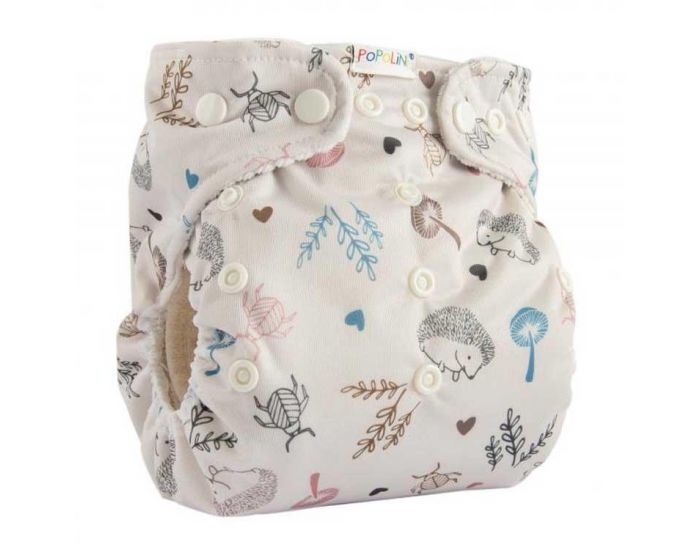 POPOLINI Couche Lavable TE2 - SNAP2FIT - Taille Unique (4-15kg) - Woodland