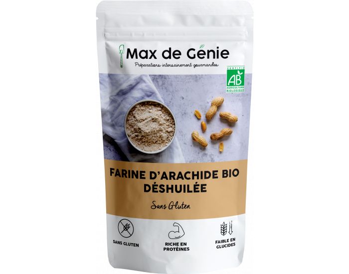 MAX DE GENIE Farine De Cacahu�te Biologique D�shuil�e - 250g