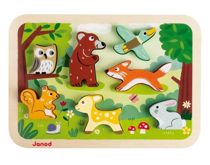 JANOD Puzzle 3D Animaux de la For�t - D�s 3 ans