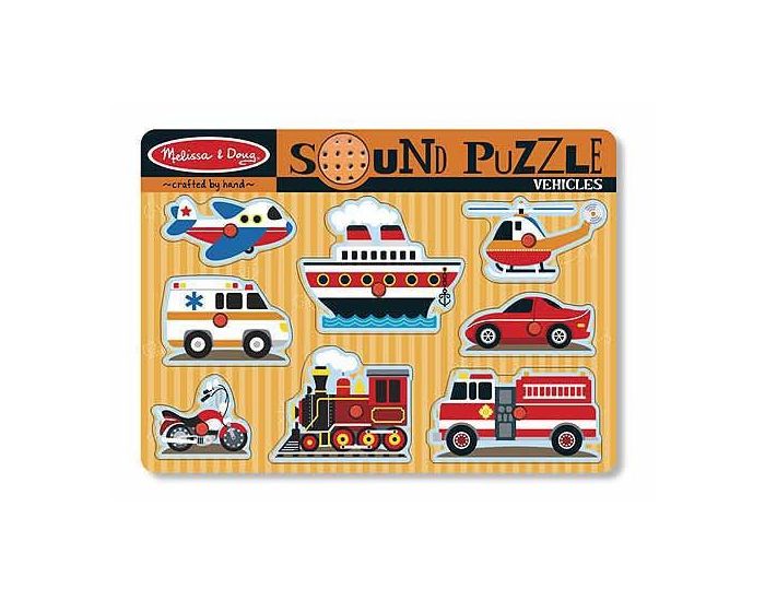 MELISSA & DOUG Puzzle Sonore Transports - Ds 1 an