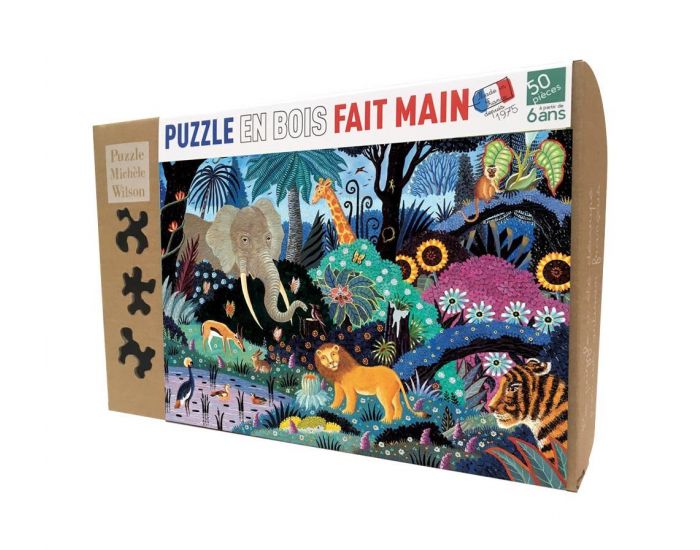 MICHELE WILSON Puzzle Nuit dans la Jungle d'Alain Thomas - 50 Pi�ces - D�s 6 ans 