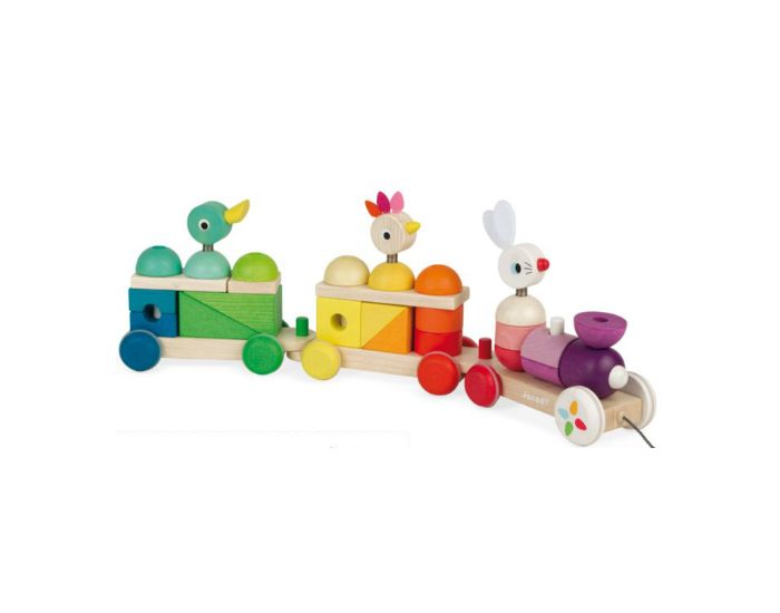 JANOD Train G�ant Multicolor Zigolos - D�s 1 an