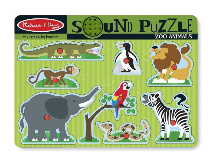 MELISSA & DOUG Puzzle Sonore - Animaux du Zoo - Ds 2 ans